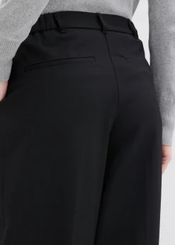 Online Pantalón con pinzas, cinturilla cómoda y abertura Mujer Esenciales|Pantalones
