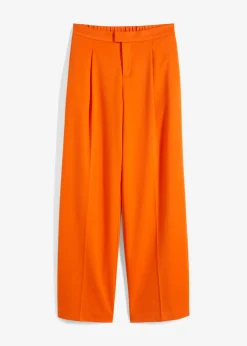 Pantalón con pinzas y cinturilla cómoda Mujer Pantalones
