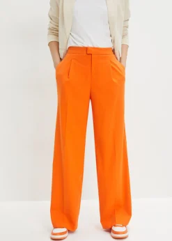 Pantalón con pinzas y cinturilla cómoda Mujer Pantalones