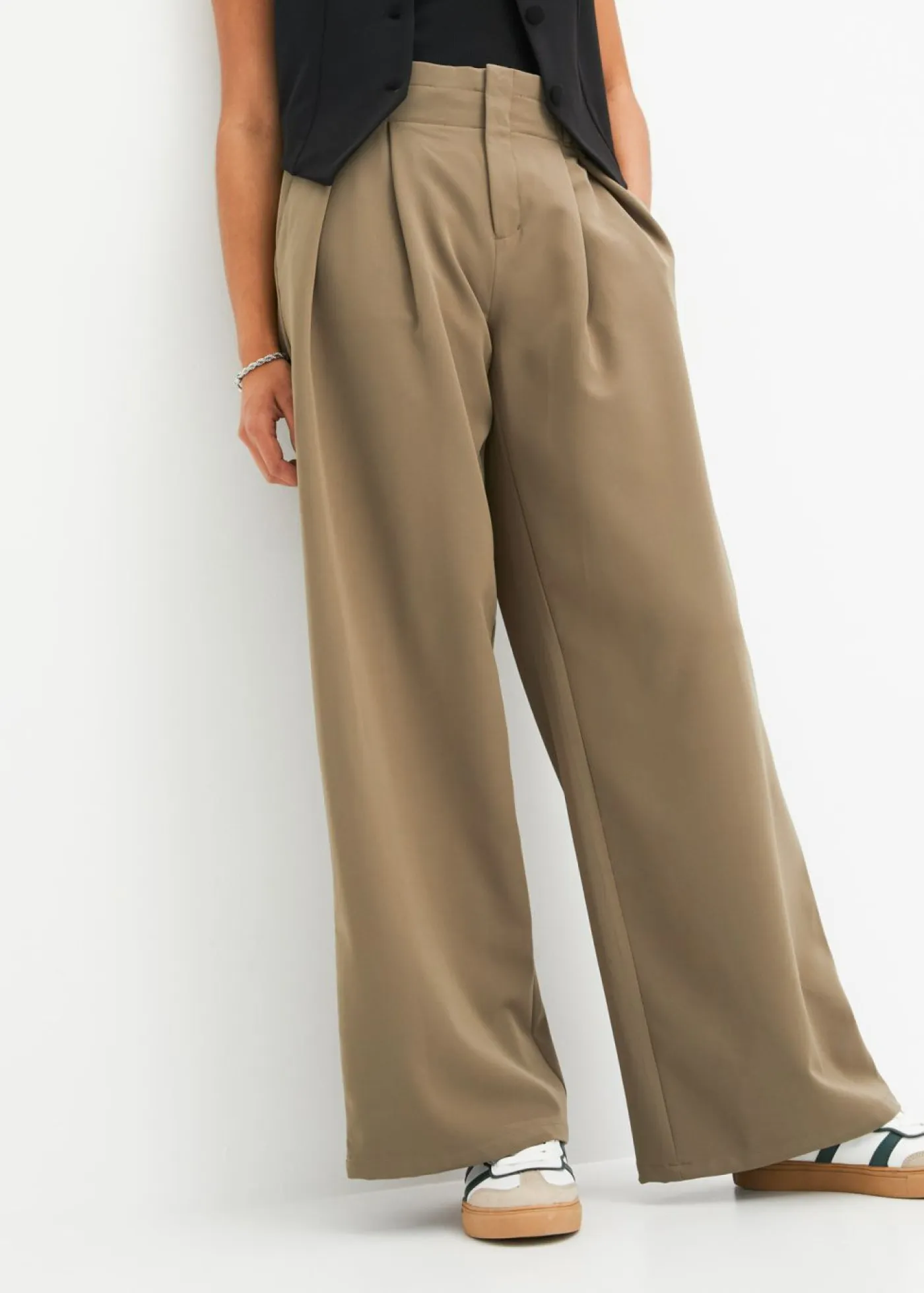 Discount Pantalón con pinzas y cinturilla cómoda Mujer Pantalones