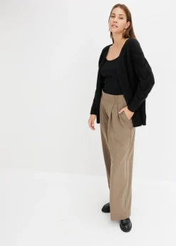 Discount Pantalón con pinzas y cinturilla cómoda Mujer Pantalones