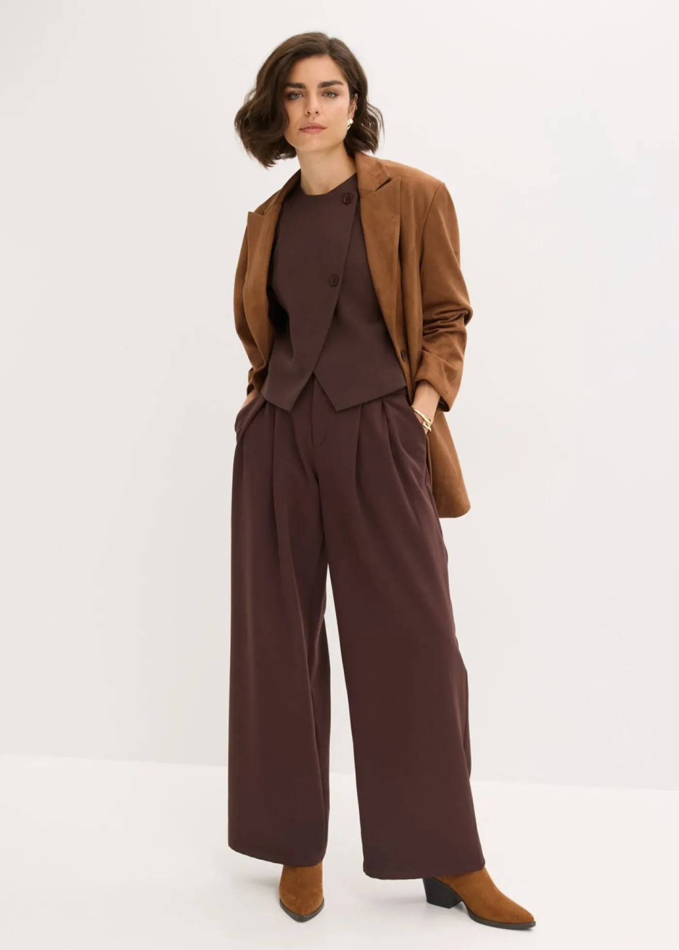 Sale Pantalón con pinzas y cinturilla cómoda Mujer Pantalones