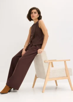 Sale Pantalón con pinzas y cinturilla cómoda Mujer Pantalones