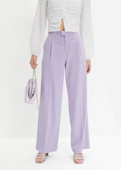 Outlet Pantalón con pinzas y cinturilla cómoda Mujer Pantalones