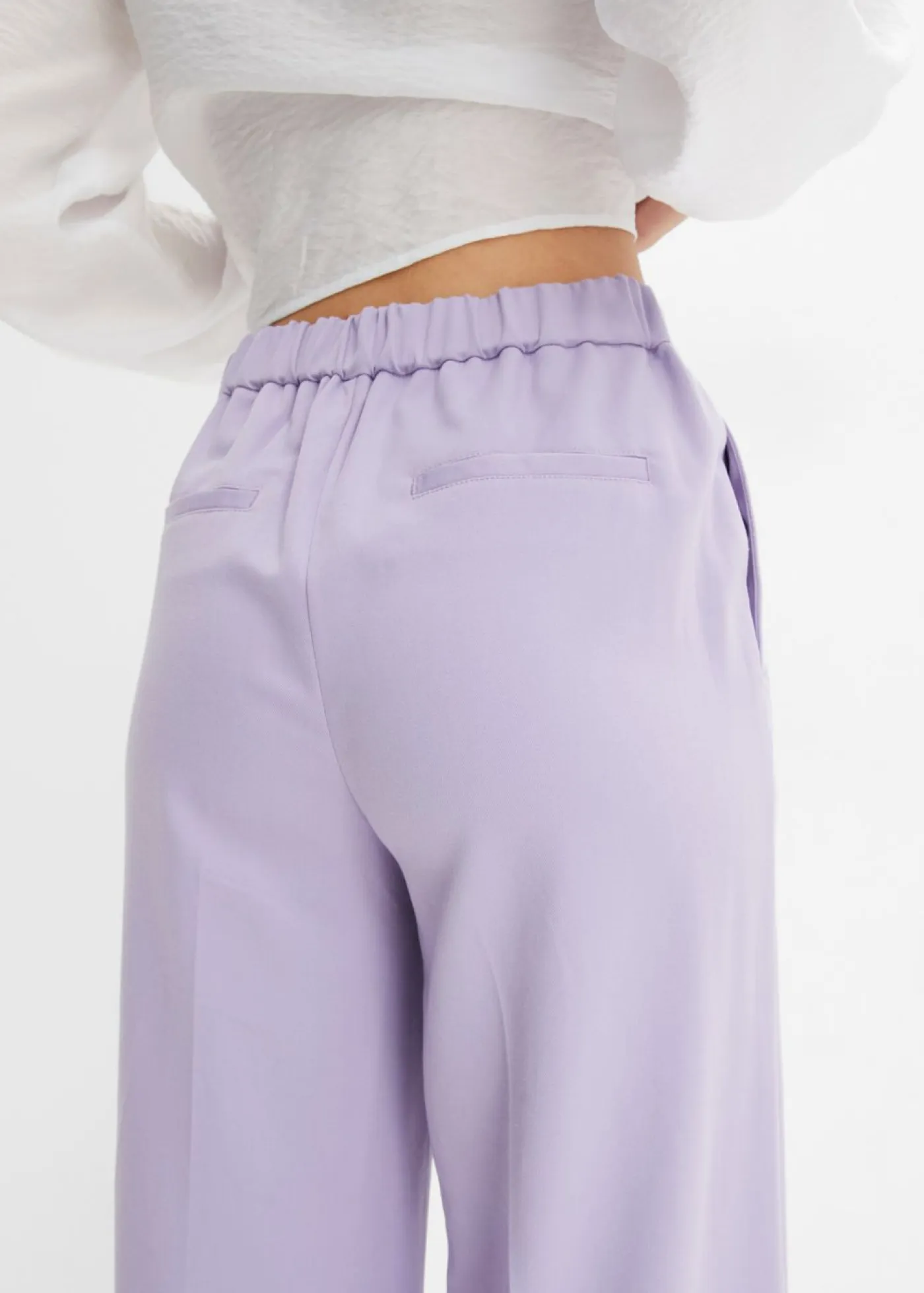 Outlet Pantalón con pinzas y cinturilla cómoda Mujer Pantalones
