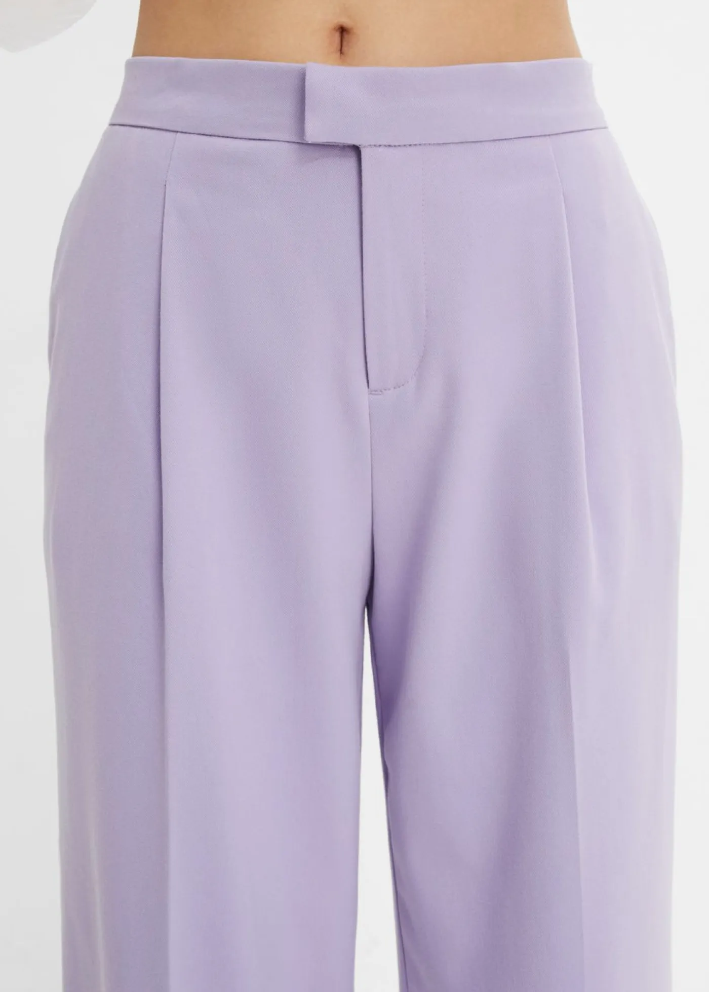 Outlet Pantalón con pinzas y cinturilla cómoda Mujer Pantalones