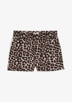 Pantalón corto con cinturilla elástica Mujer Shorts|Pantalones