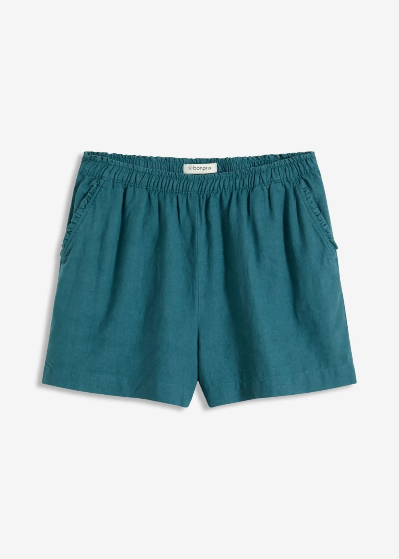 Online Pantalón corto con contenido de lino Mujer Shorts|Pantalones