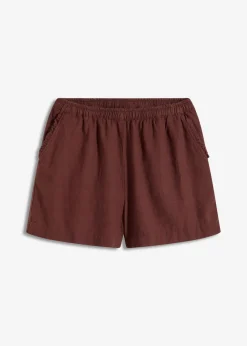 Hot Pantalón corto con contenido de lino Mujer Shorts|Pantalones