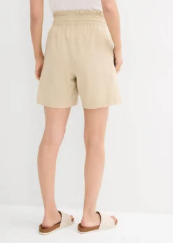 Sale Pantalón corto con lino Mujer Shorts|Pantalones