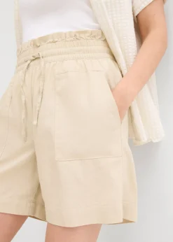Sale Pantalón corto con lino Mujer Shorts|Pantalones
