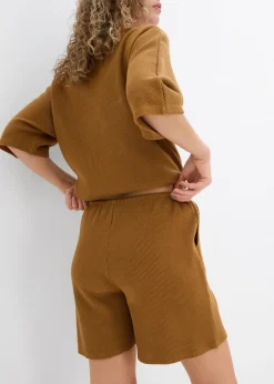 Discount Pantalón corto de algodón puro con estructura Mujer Conjuntos De Ropa|Shorts