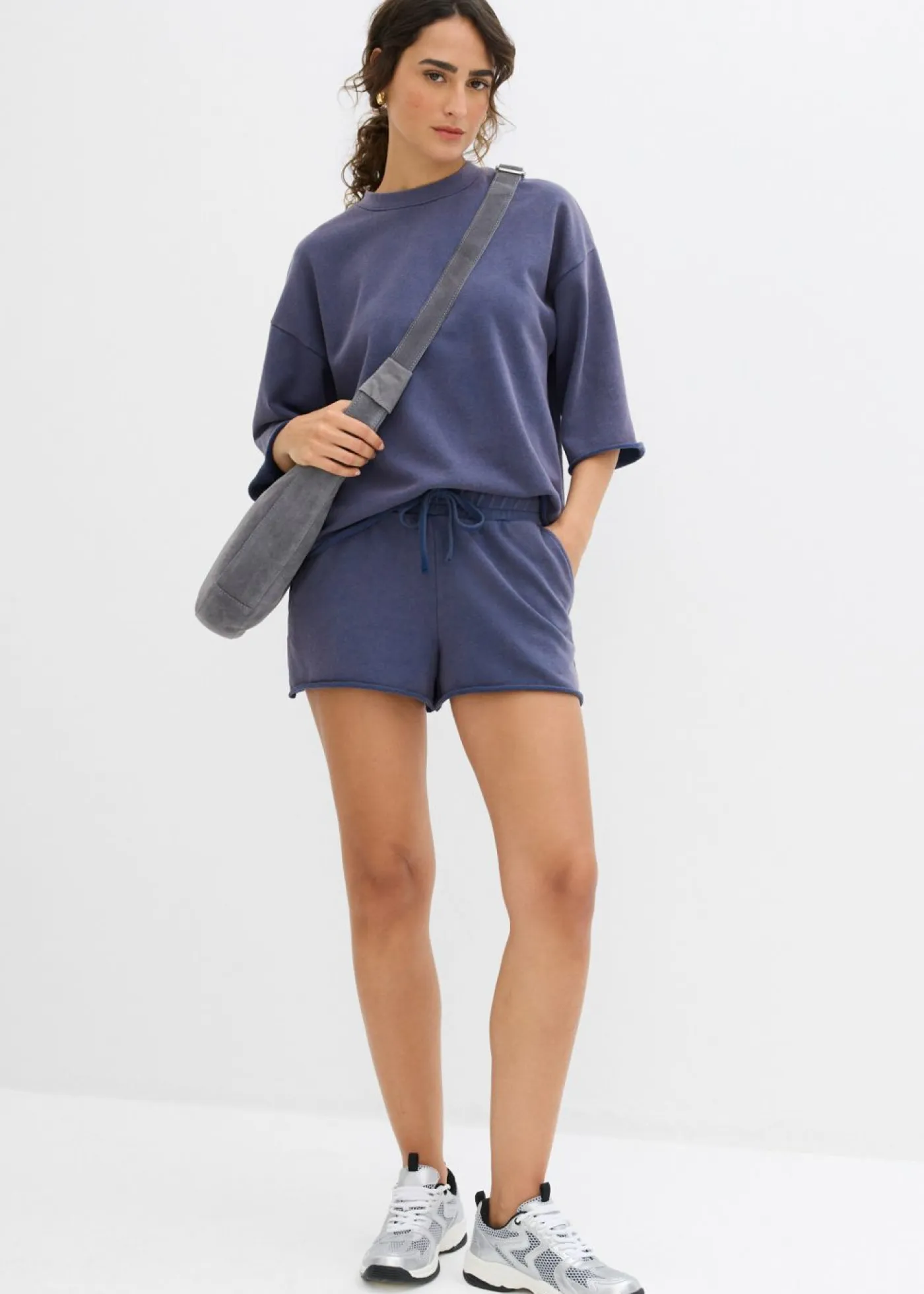 Outlet Pantalón corto de chándal de mezcla de algodón suave Mujer Shorts|Ropa Cómoda