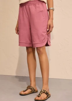 Sale Pantalón corto de chándal de mezcla de algodón con corte ancho Mujer Shorts|Pantalones