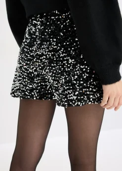 Best Pantalón corto de lentejuelas Mujer Shorts|Pantalones