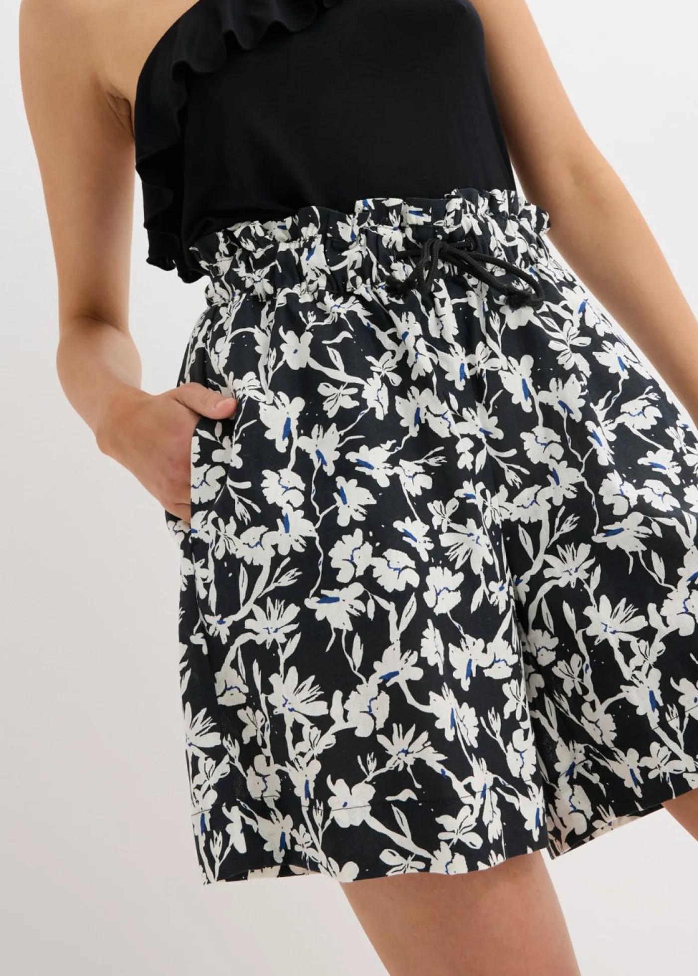 Sale Pantalón corto de lino Mujer Shorts|Pantalones