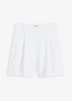 Sale Pantalón corto de mezcla de lino ligero Mujer Shorts|Pantalones