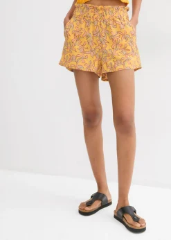 Sale Pantalón corto de mezcla de viscosa y algodón Mujer Shorts|Pantalones