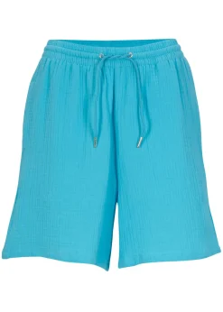 New Pantalón corto de muselina Mujer Shorts|Pantalones