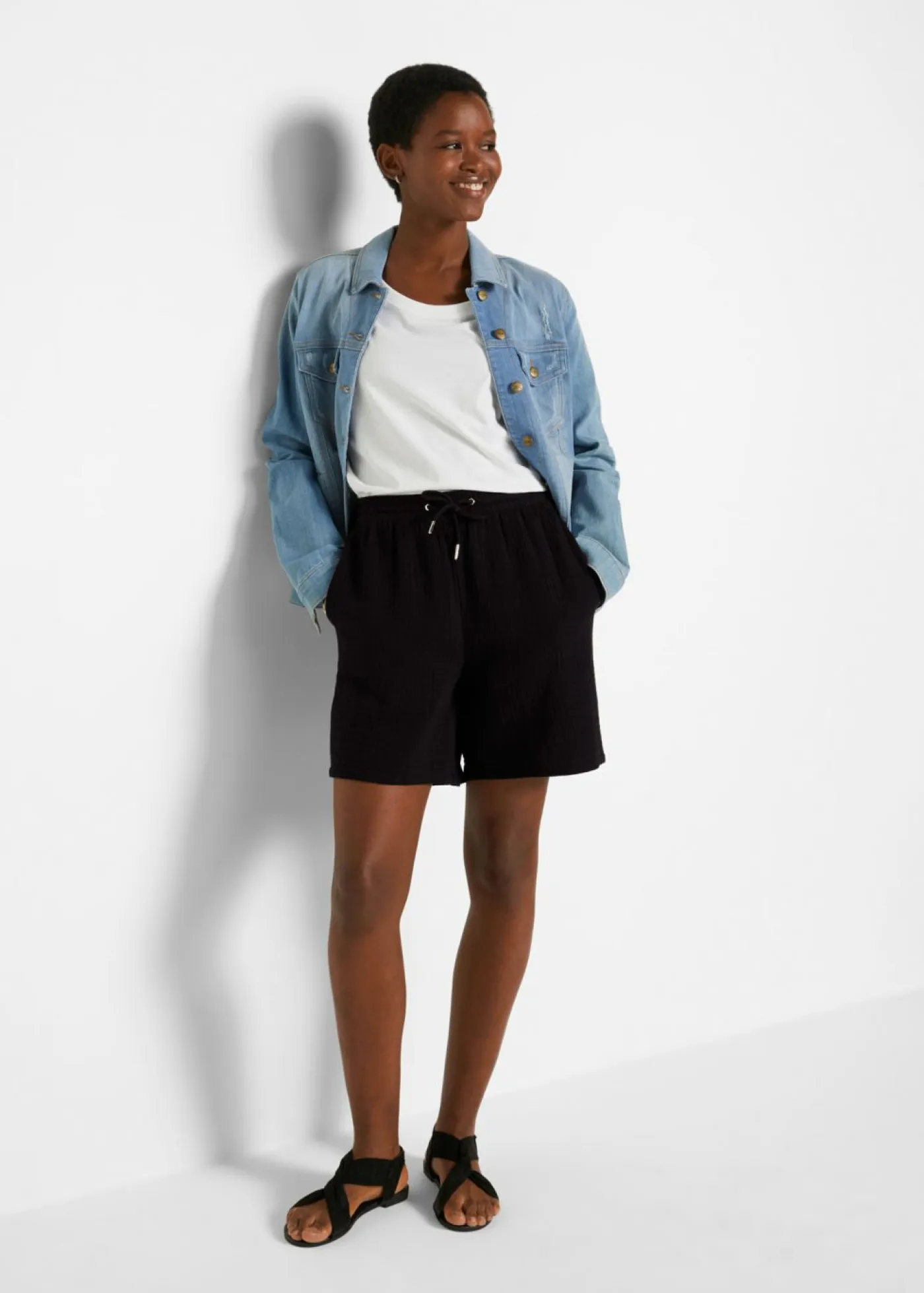 Online Pantalón corto de muselina Mujer Shorts|Pantalones