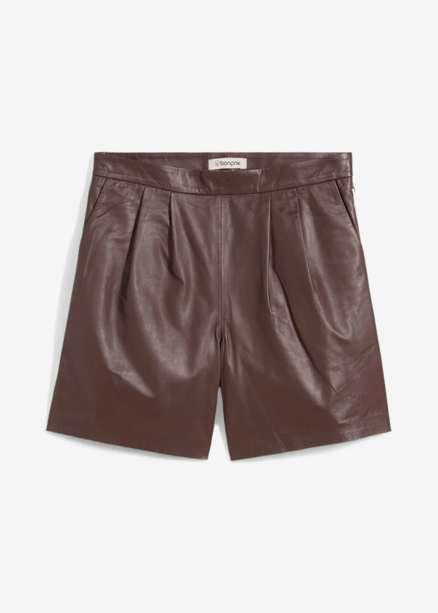 Clearance Pantalón corto de napa de cordero Mujer Premium|Pantalones