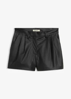 Outlet Pantalón corto de piel sintética Mujer Shorts|Pantalones