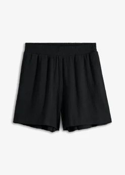Discount Pantalón corto de punto estructurado sin cierre con cinturilla alta Mujer Shorts|Pantalones