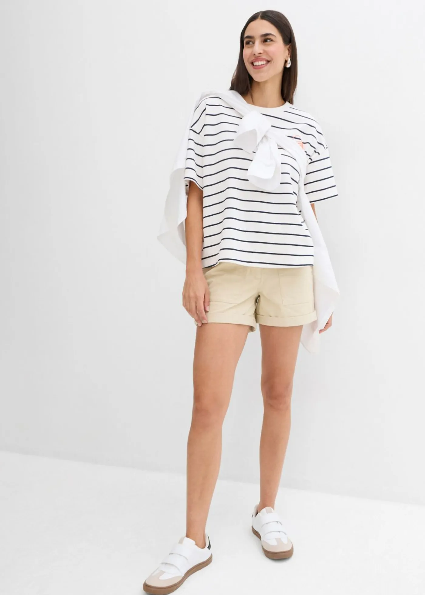Outlet Pantalón corto de sarga Mujer Shorts|Pantalones