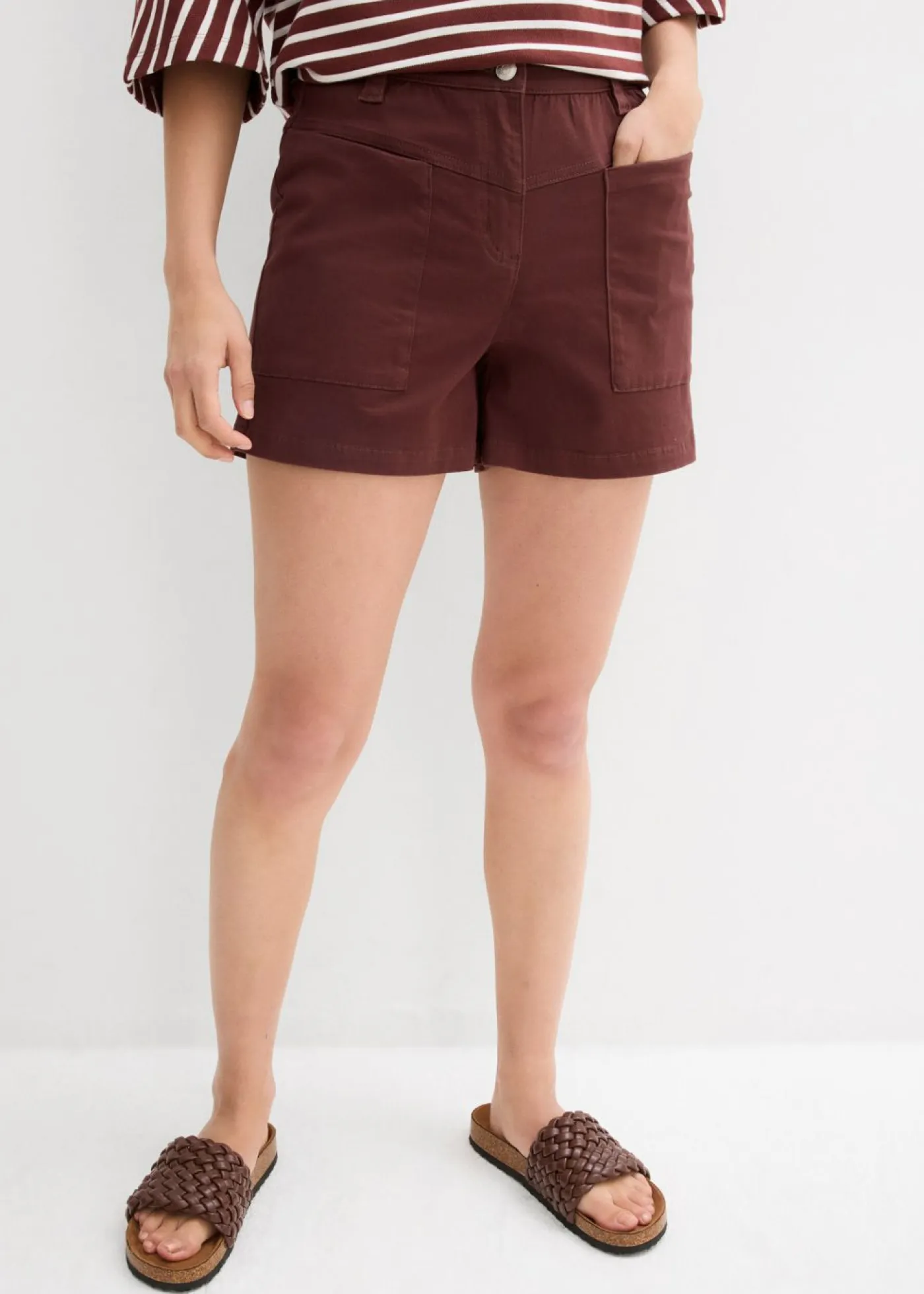 Discount Pantalón corto de sarga Mujer Shorts|Pantalones