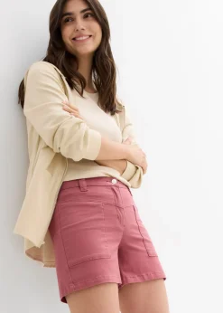 Clearance Pantalón corto de sarga Mujer Shorts|Pantalones