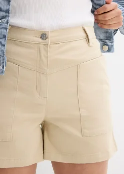 Pantalón corto de sarga Mujer Shorts|Pantalones