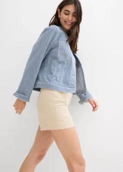 Pantalón corto de sarga Mujer Shorts|Pantalones