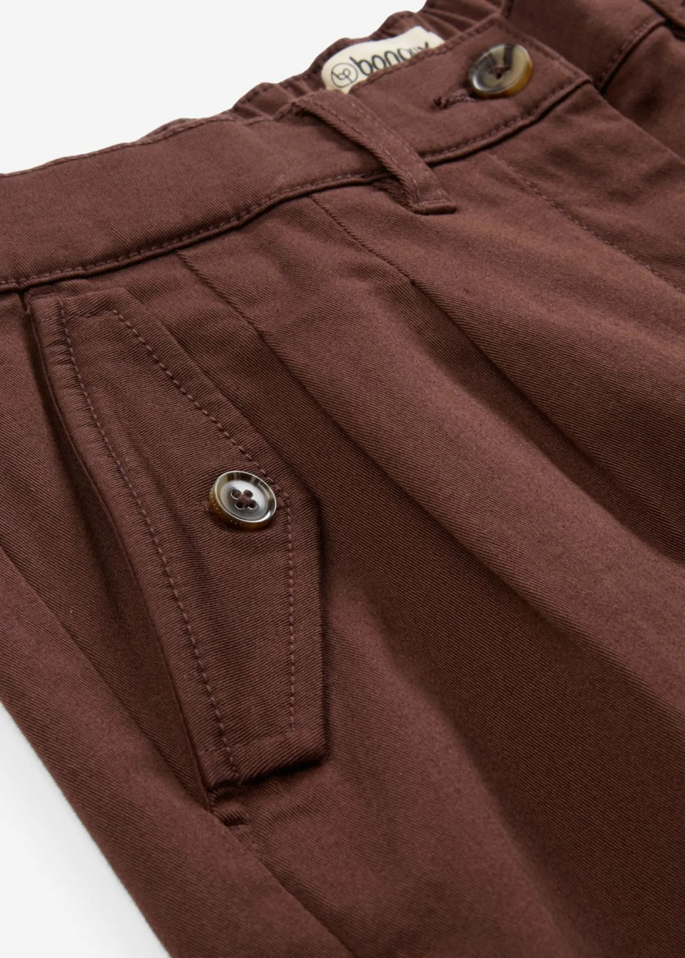 Sale Pantalón corto de sarga con talle alto Mujer Shorts|Pantalones