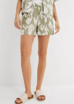 Best Pantalón corto de viscosa con cinturilla cómoda Mujer Shorts|Pantalones