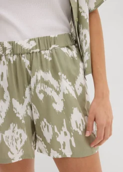 Best Pantalón corto de viscosa con cinturilla cómoda Mujer Shorts|Pantalones