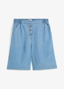 Outlet Pantalón corto sin cierre de lyocell Mujer Shorts|Pantalones