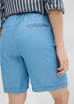 Outlet Pantalón corto sin cierre de lyocell Mujer Shorts|Pantalones