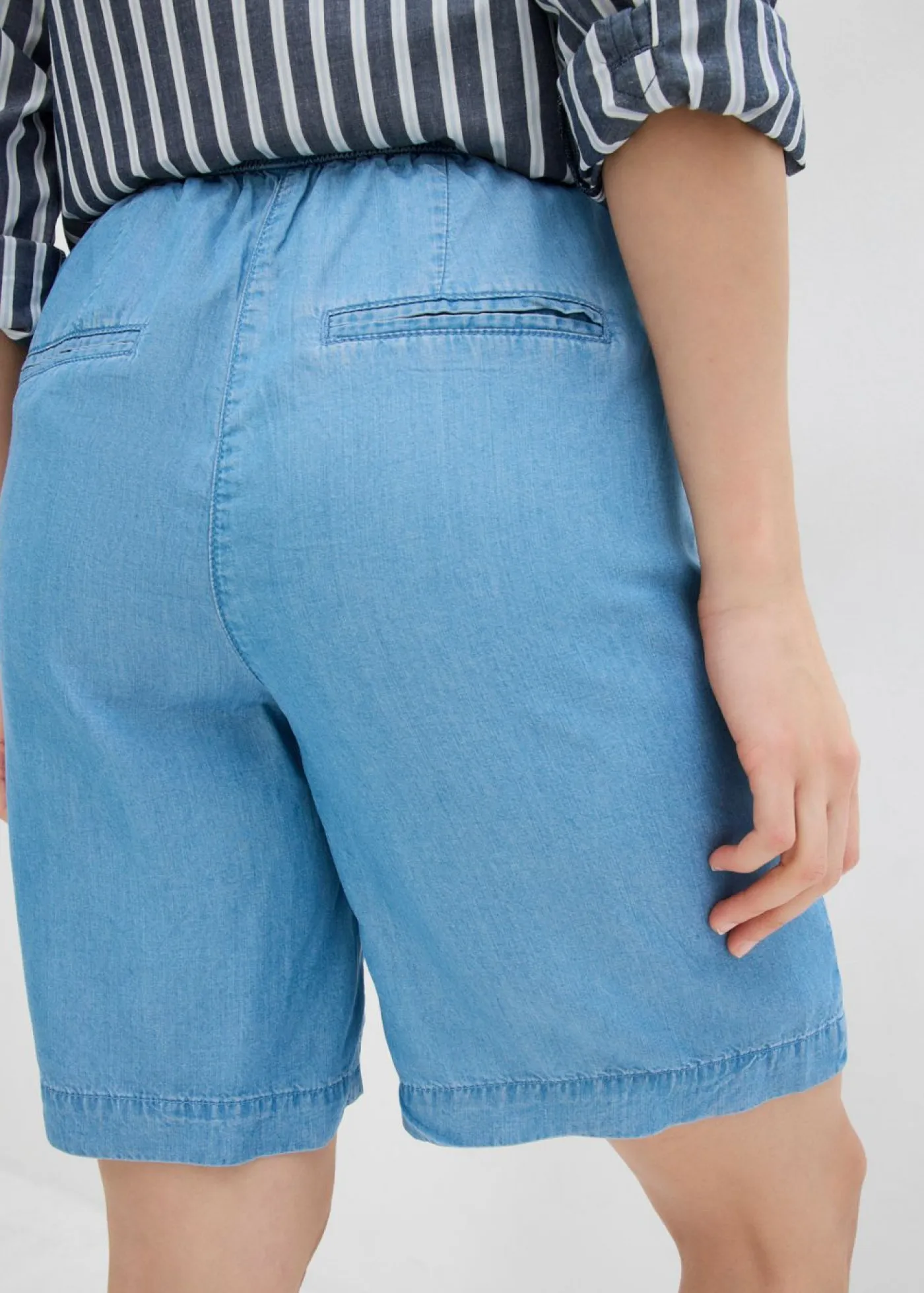 Outlet Pantalón corto sin cierre de lyocell Mujer Shorts|Pantalones