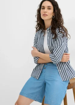 Outlet Pantalón corto sin cierre de lyocell Mujer Shorts|Pantalones