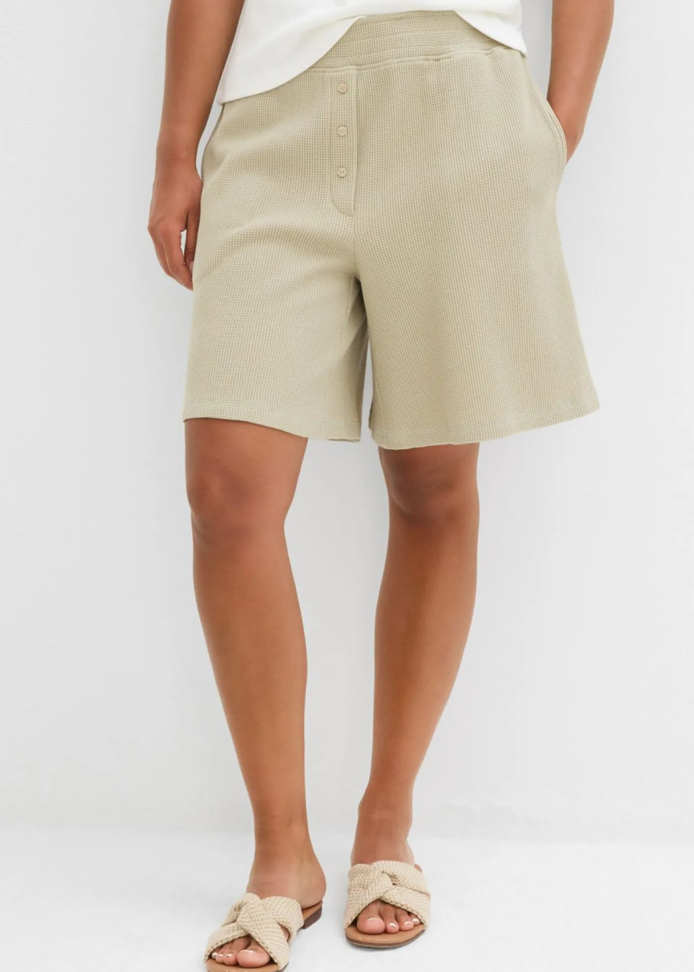 Online Pantalón corto sin cierre de algodón puro Mujer Conjuntos De Ropa|Shorts