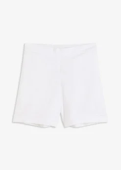Pantalón corto sin cierre de mezcla de lino vaporoso Mujer Shorts|Pantalones