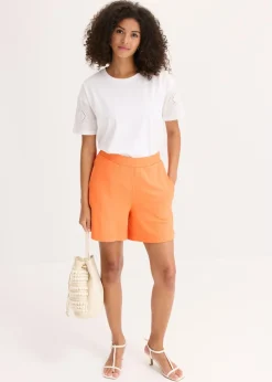 Sale Pantalón corto sin cierre de Punto di Roma cómodo Mujer Shorts|Pantalones