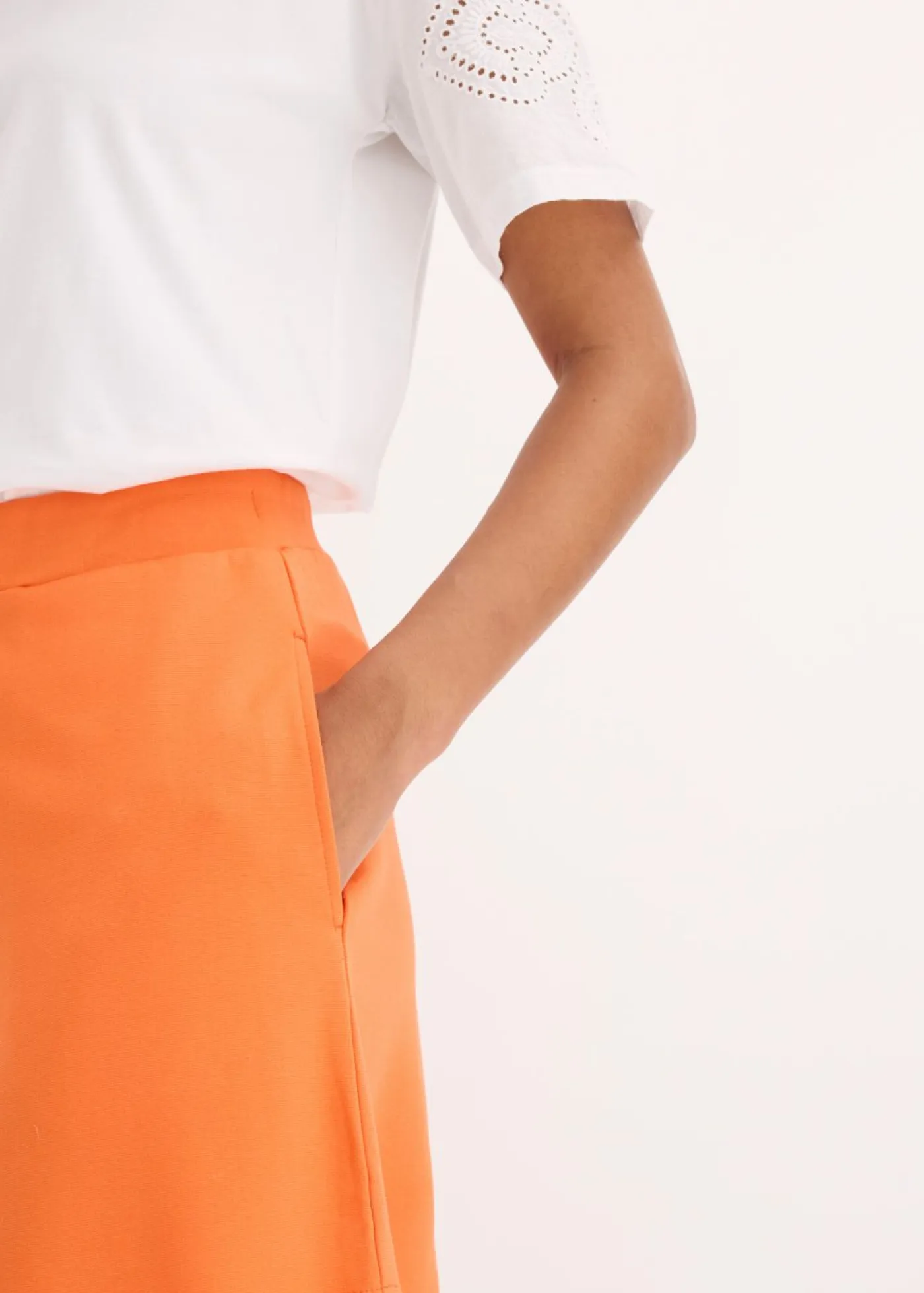 Sale Pantalón corto sin cierre de Punto di Roma cómodo Mujer Shorts|Pantalones