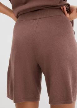 Sale Pantalón corto sin cierre de punto fino Mujer Conjuntos De Ropa|Shorts