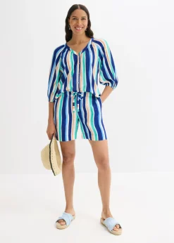 Online Pantalón corto sin cierre de viscosa fina Mujer Shorts|Pantalones