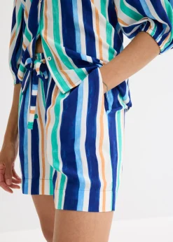 Online Pantalón corto sin cierre de viscosa fina Mujer Shorts|Pantalones