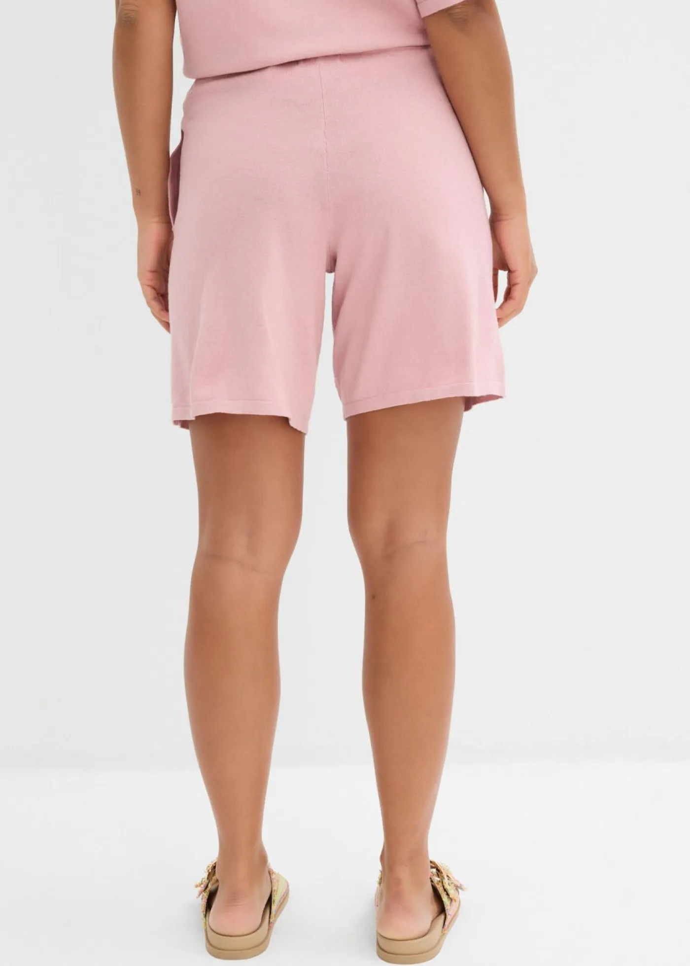 Online Pantalón corto sin cierre de punto fino Mujer Conjuntos De Ropa|Shorts