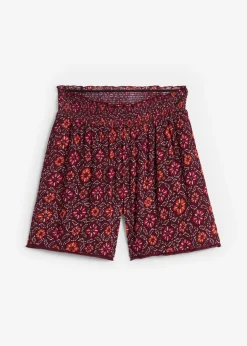New Pantalón corto sin cierre, estampado y con cintura elástica Mujer Shorts|Pantalones