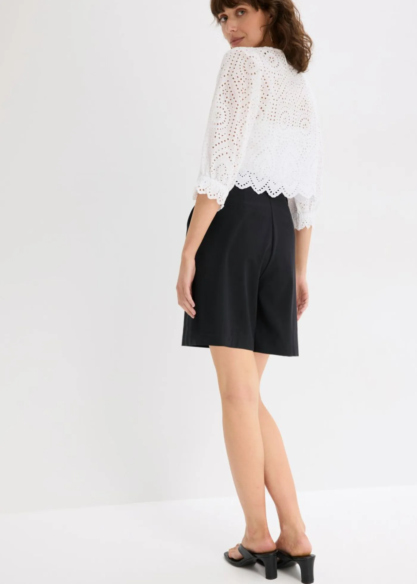Clearance Pantalón corto tipo bermudas con pinzas Mujer Shorts|Pantalones