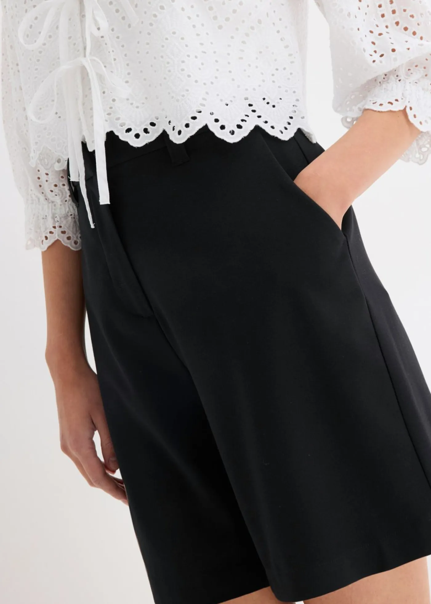 Clearance Pantalón corto tipo bermudas con pinzas Mujer Shorts|Pantalones